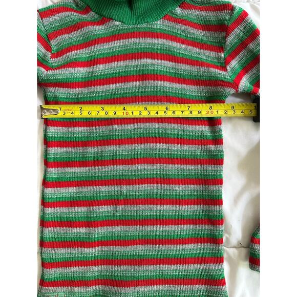 Vintage Italian Striped Stretch Turtleneck - Picture 3 of 5